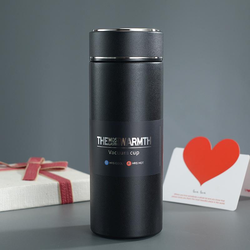 

Новый красивый термос из нержавеющей стали 304, матовый, подарочный стакан для воды для бизнес-автомобилей 400ml чёрный