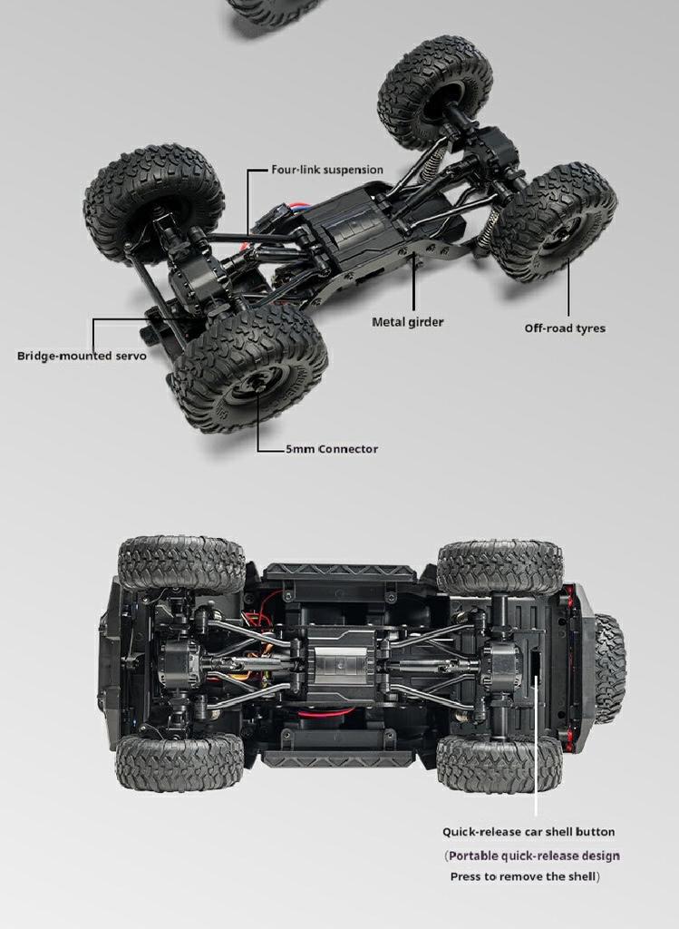 New Upgrade And Optimize Hb-R1601-R1603 1:16 Horse Rc Remote Control Model Simulation Car 4Wd Off-Road Climbing Car Boys'