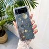 Husă pentru Samsung Galaxy Z Flip 4 3 Husă transparentă cu sclipici Star Planet, transparentă, rezistentă la șocuri, pentru Husa Samsung Z Flip4 Zflip3