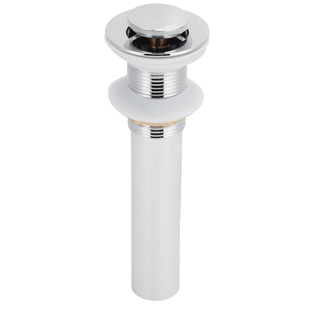 Basin Drain Sink Drain Stopper Electroplating Popup Drainer NonOverflow Bathroom Hardware(Electroplating Popup without