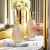 Nordic Hand Sanitizer Dispenser for Liquid Soap Golden Ceramic Liquid Soap Dispenser Body Wash Refill Bottle Bathroom Accessorie