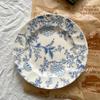 European High-Value Dinnerware Set: Underglaze Color Plate, Deep Plate, Cereal Bowl, Cup & Saucer for Desserts & Steaks.