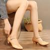 Modern Dance Shoes Women Girls Dancing Shoes Middle Heel  3.5CM 5CM Ballroom Suede Rubber Sole Latin Dance Shoes for Women