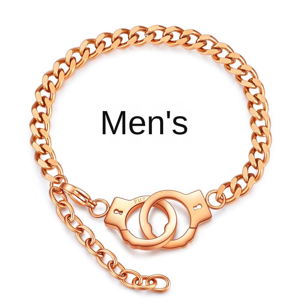 

Простий особистий браслет із наручниками з титанової сталі, браслет для пар, жіночий