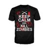 Keep Calm Kill Zombies T Shirt Funny Horror Halloween Gift