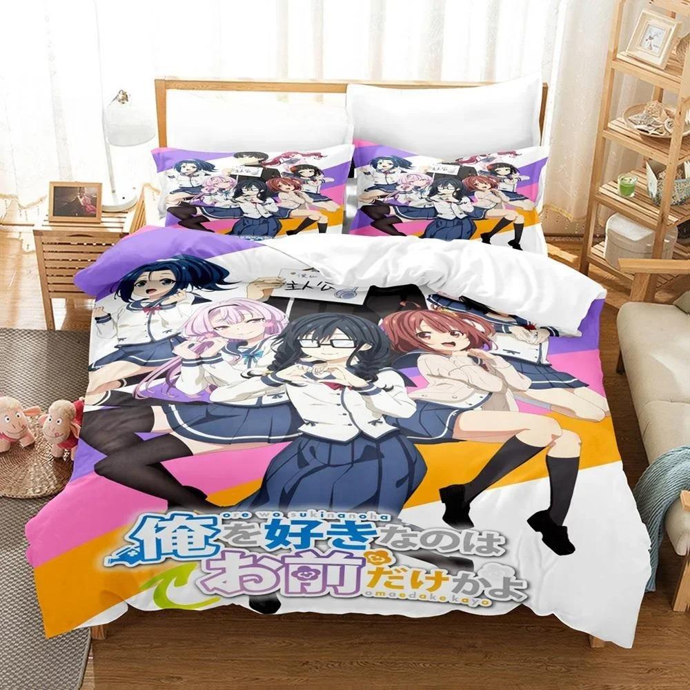 Anime Ore O Suki Nano Wa Omae Dake Kayo Bedding Set Single Twin Full Queen King Size Bed Set Adult Kid Bedroom Duvetcover Sets