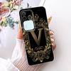 Für Vivo S18Pro V2344A Hülle Für Vivo S18 Pro Abdeckung Transparent Luxus Krone A-Z Buchstaben 2D Flaches Muster Weiches Gehäuse
