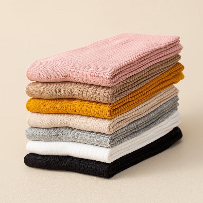 Трехполюсные женские полосатые хлопковые носки с манжетой - 6 пар