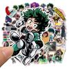 50 de bucăți autocolante My Hero Academia sticke anime japonez pentru bagaje, motocicletă, laptop, frigider, mașină de jucărie, PVC, rezistentă la apă