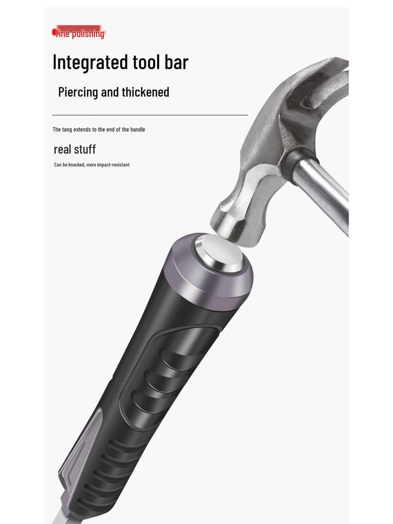 Extra Large Slotted Screwdriver and Self-Defense Pry Bar