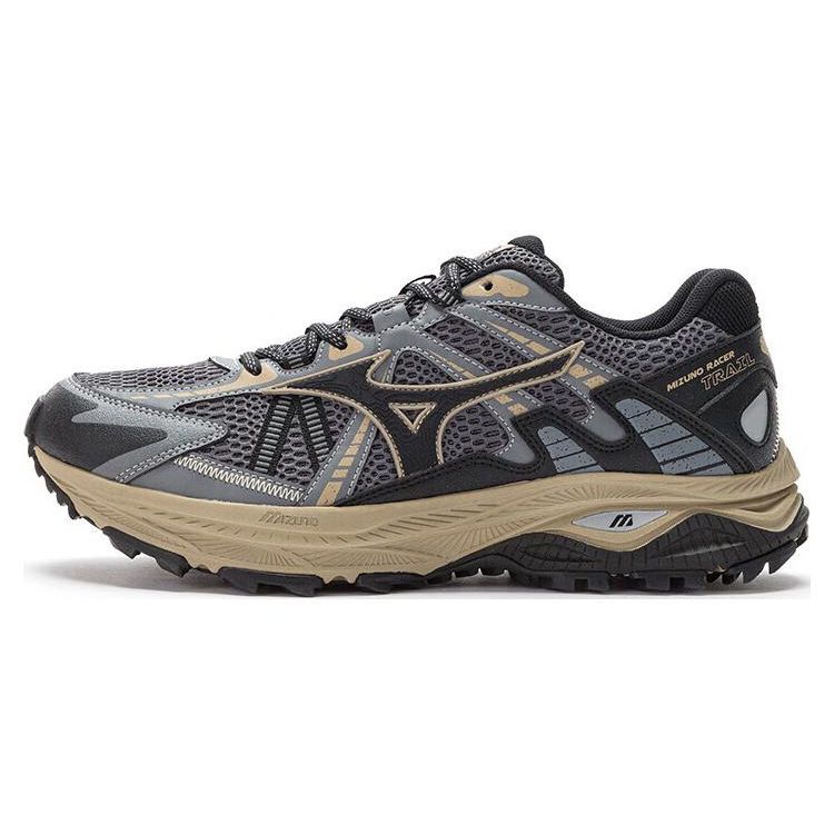Mizuno Racer Trail Pohodlné Trendy Protiskluzové Odolné Nízké Běžecké Boty Unisex Běžecké Boty Černá Šedá D1GH223802