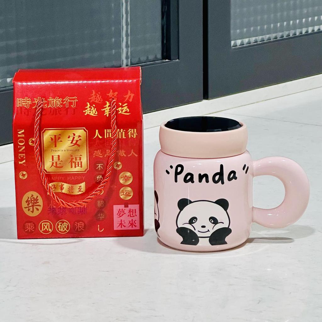 Space-saving Gift Ceramic Cup Home Mug with Lid for Girls High Value Water Cup Anime Cute Cup Souvenir Gift Durable