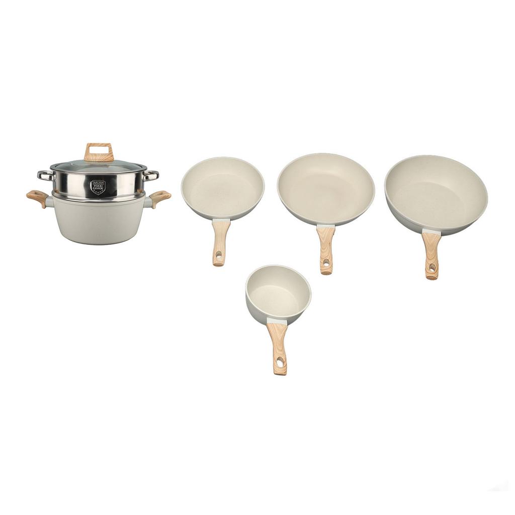 Pots and Pans Set Nonstick Granite Induction Kitchen Cookware Set for Cooking Frying Boiling