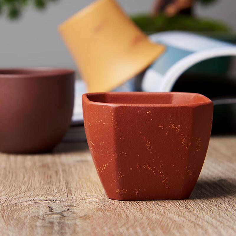 Qingpu Tang Handmade Zisha Five-Color Tea Cup Gift Set