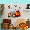 Halloween Pumpkin Ghost Candle Wall Decor Pvc Sticker For Bedrooms And Office Spaces