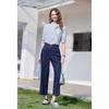 Betu Women's Striped Diagonal Placket Blouse