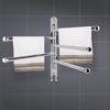 Stainless Steel Wall Mount Rotary Towel Rack Bathroom Towels Rail with Hook(Five Rods)