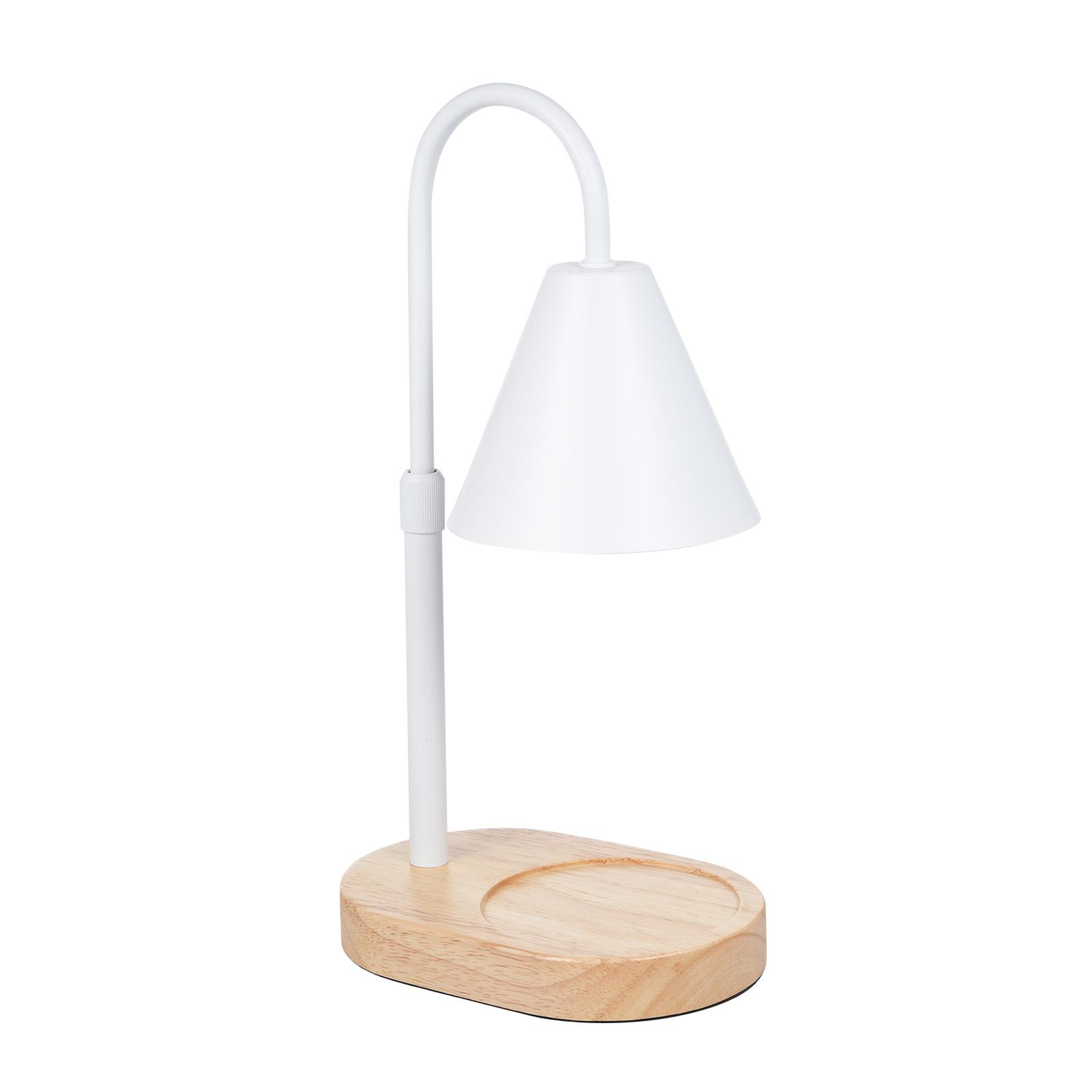 

Лампа-подогреватель свечей с регулируемой яркостью, ароматизированные свечи, восковой фонарь, настольная лампа для спальни с таймером на 2/4/8 ч US Plug белый