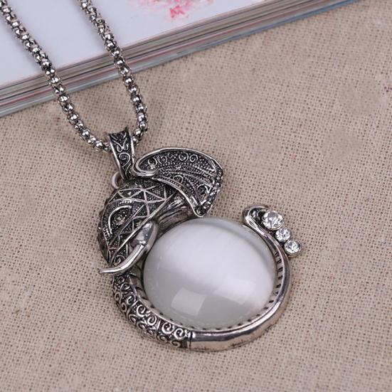 

Слоновый опал подвеска-свитер-цепочка ожерелье женские ювелирные изделия