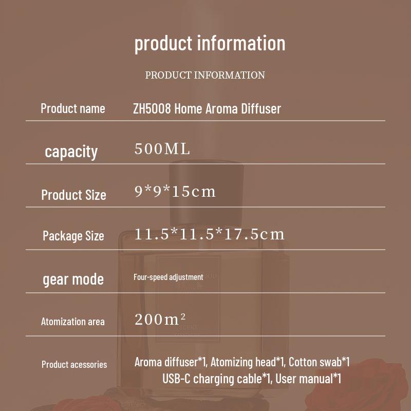 Oriental Charm 200ML High-Capacity Aroma Spray for Hotels and Homes