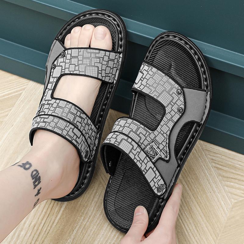 Mens Slippers Casual Shoes Beach Sandals Summer Outdoor Slides Leather Walking Comfort Fashion Lightweight Luxury Designer