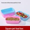 Non-Spill Rectangular Food Bowl for Small Pets: Secure Hanging for Hamsters, Chinchillas, and More
