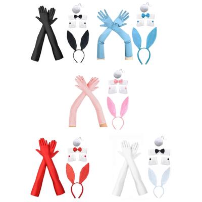 Cosplay Animes Jelmez Szett Nyuszi Fülű Fejpánt Nyakkendő Farok Álarcosbál Partira Szekszipus Jelmezruha Képregény Bemutató Női Öltözet