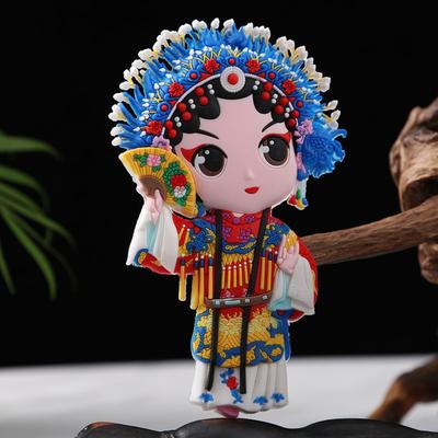 Peking Opera Facial Mask Refrigerator Features Traditional Opera Culture Chinese Style Gift Q Version Creative Magnetic Sticker