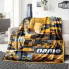 Excavator Collage Lightweight Personalized Blanket Customize Text Durable Comfort Great For Sofa Couch Office Bed Picnics All Season Use Versatile