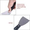 7PCS Thickened Putty Shovel Set 7 Sizes Soft Grip Handle Clean Putty Spatula with Storage Bag Carbon Steel