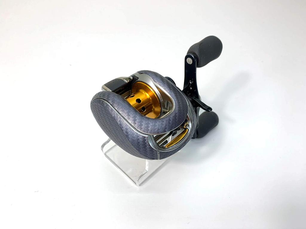CUSTOM YOROI Custom Decal for 07 Metanium Scratch and Custom Baitcasting Reel SEAT.JP MG, Resistant, (Silver, Left-Handed)