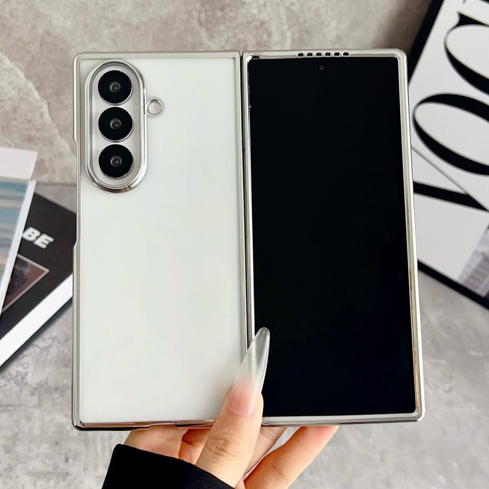 Plating Transparent Soft Silicone Case For Samsung Galaxy Z Fold 7 6 5 5G Ultra Thin Shockproof Protection Cover For Z Fold7