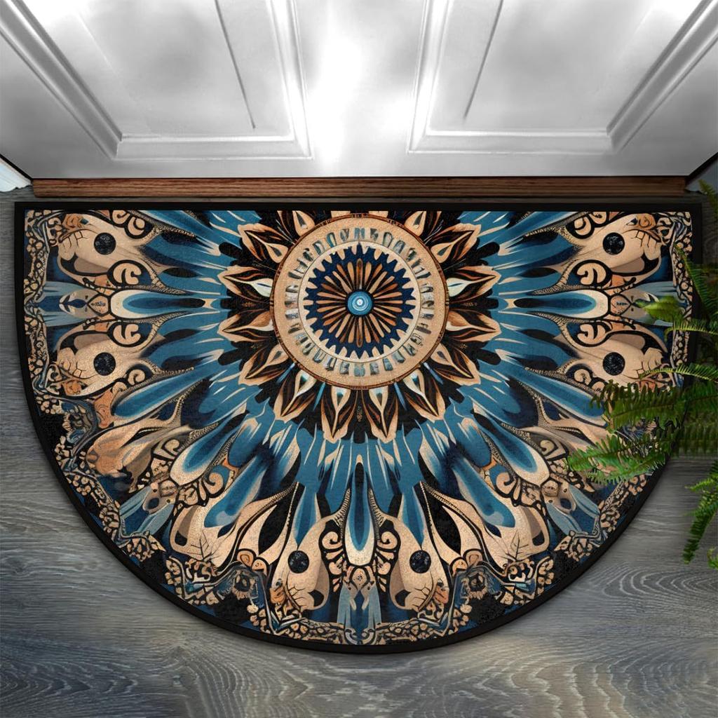Home Semi Circle Carpet Home Door Decoration Floor Mat Kitchen and Bathroom Floor Mat