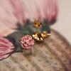 Acrylic White Camellia Flowers Stud Earrings for Women Fashion Temperament Zircon Earring Party Wedding Jewelry Wholesale