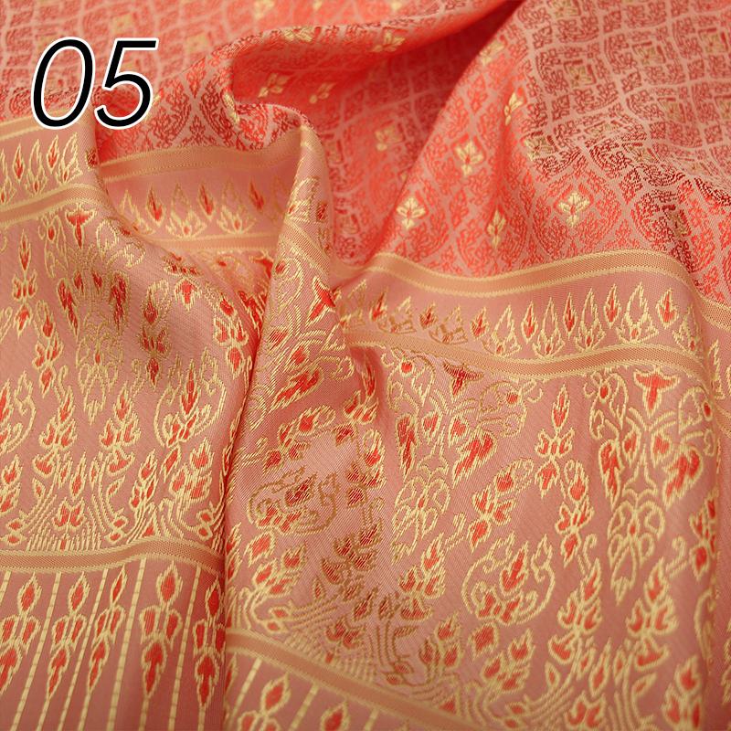 50X100Cm Dai Thai Ethnic Traditional Costume Fabric Southeast Asia Brocade Woven Straight Skirt Sew Diy Fabric Skirt Tube Dress