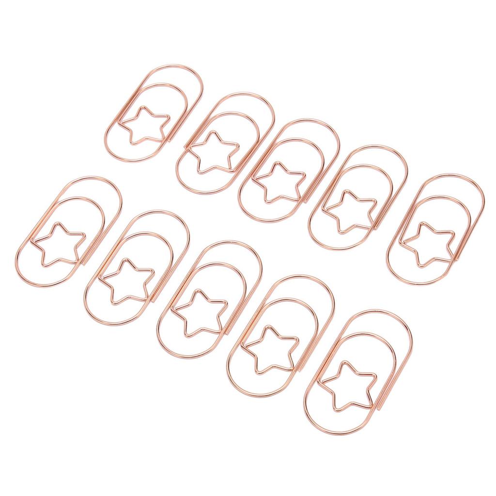 40PCS Star Paper Clips Bright Color Rust Proof Coating Portable Lightweight for Home