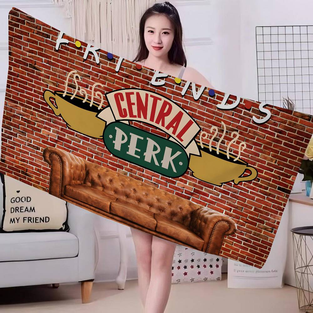 Hot Sale Friends TV Show Microfiber Blanket Quick Drying Beach Towels Oversized Printing Super Absorbent Pool Towel Blanket