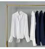 Korean Dongdaemun Gentle Sexy Feminine Ribbon Sheer Long Sleeve Shirt