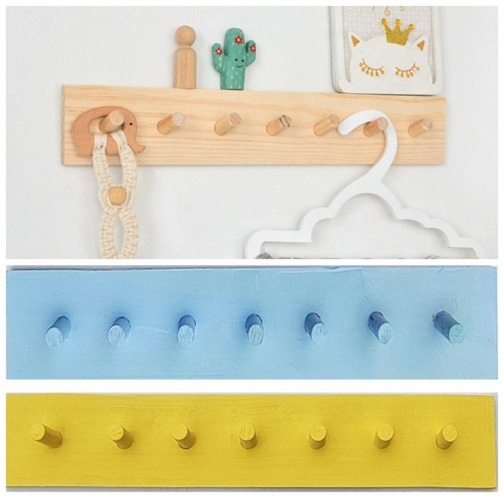INS Door Back Clothes Hook Wooden Sundries Storage Hook Decorative Hook  Housewarming Gift