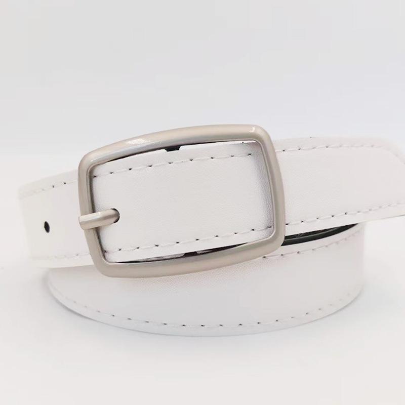 Clothing Matches with Women's Pin Buckle Belt Simple and Versatile Jeans Dress Suit Pants Decorative Belt