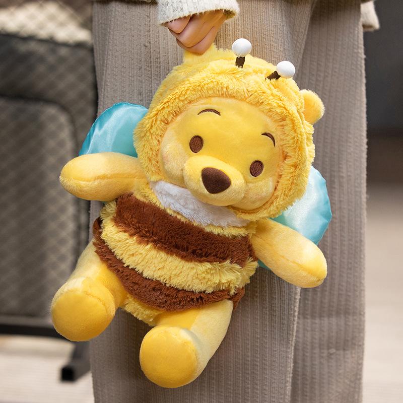 25-50cm Cute Winnie the Pooh Cosplay Bee Plush Toy Very Soft Stuffed Anime Doll Kawaii Cuddly Bear Plushies Birthday Gifts