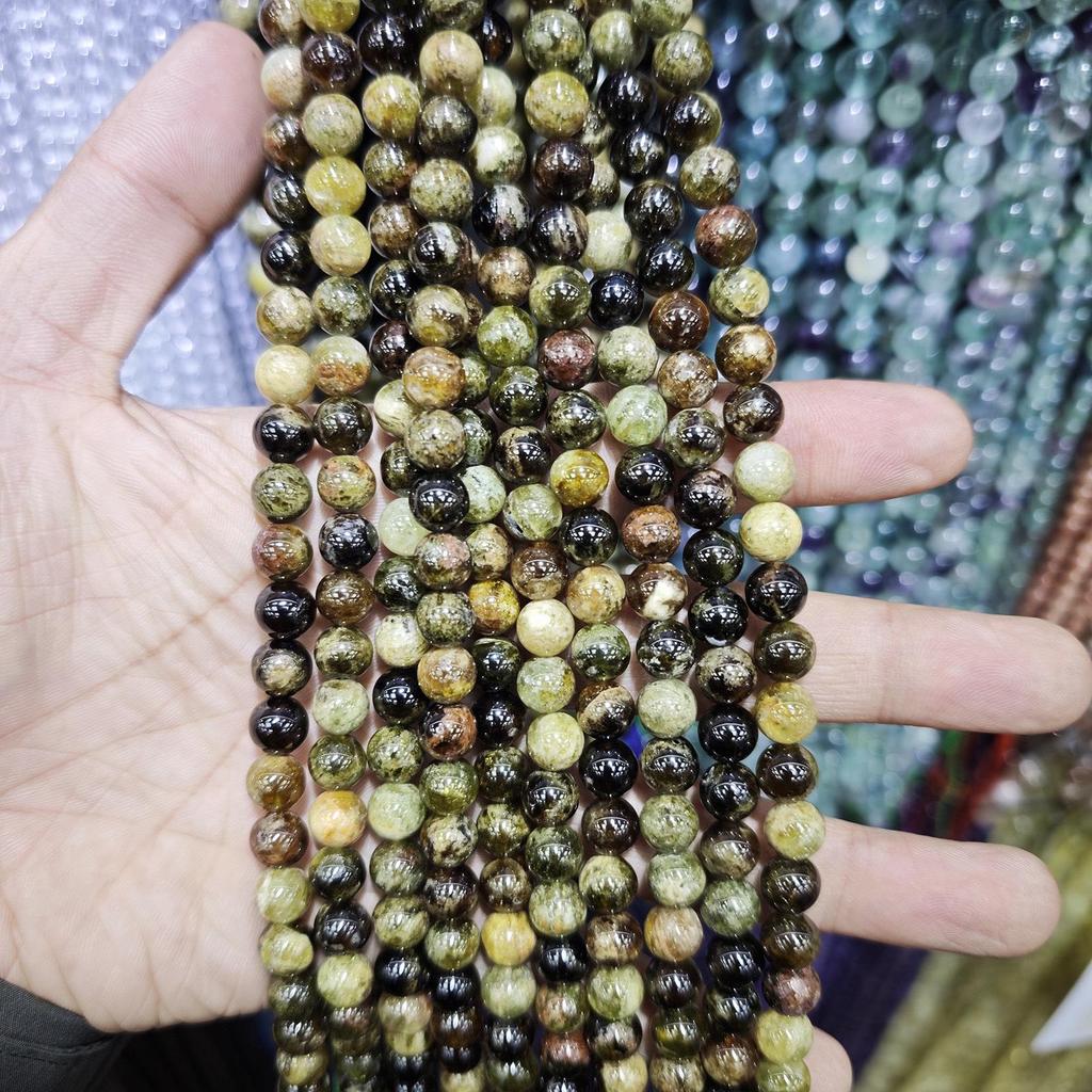 Natural Tsavorite Green Garnet Beads (6-12mm) for DIY Bracelets and Jewelry