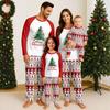 Weihnachten Druck Familie Passenden Langarm Eltern-kind-Anzug Hause Kleidung Anzug Herbst