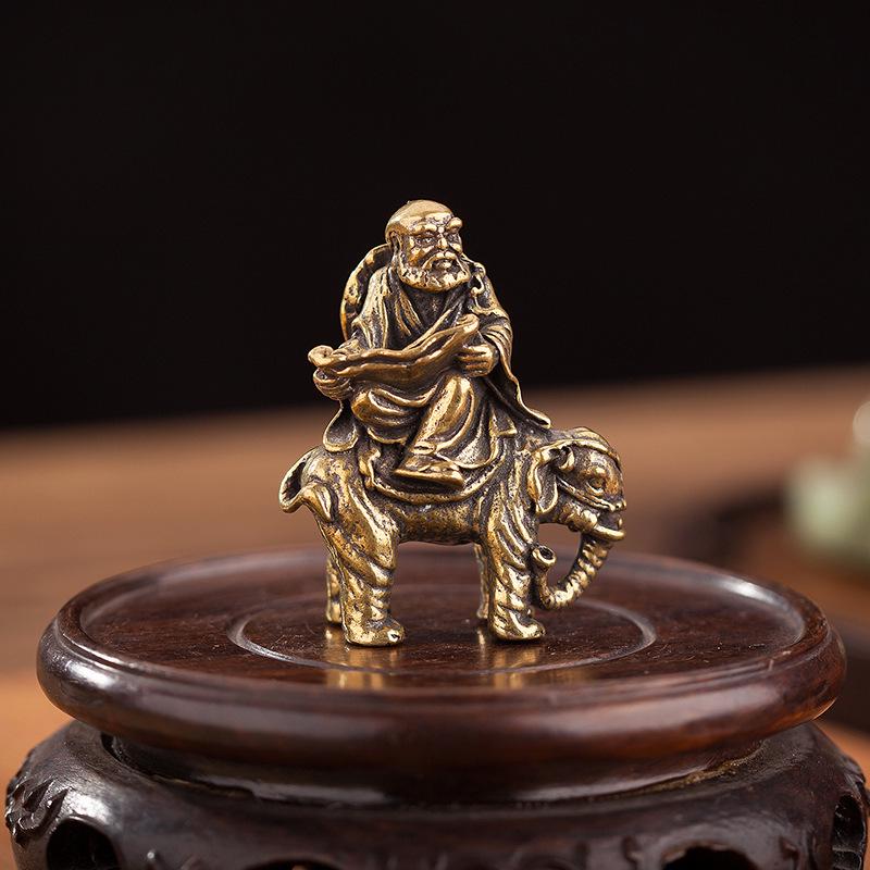 Eighteen Arhats Pure Brass Ornament Set: Copper Desktop Crafts & Gifts