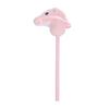 Hobby Horse Stick Toy 70cm Plush and PVC Cartoon Simulated Plush Handcrafted Hobby Horse Pink