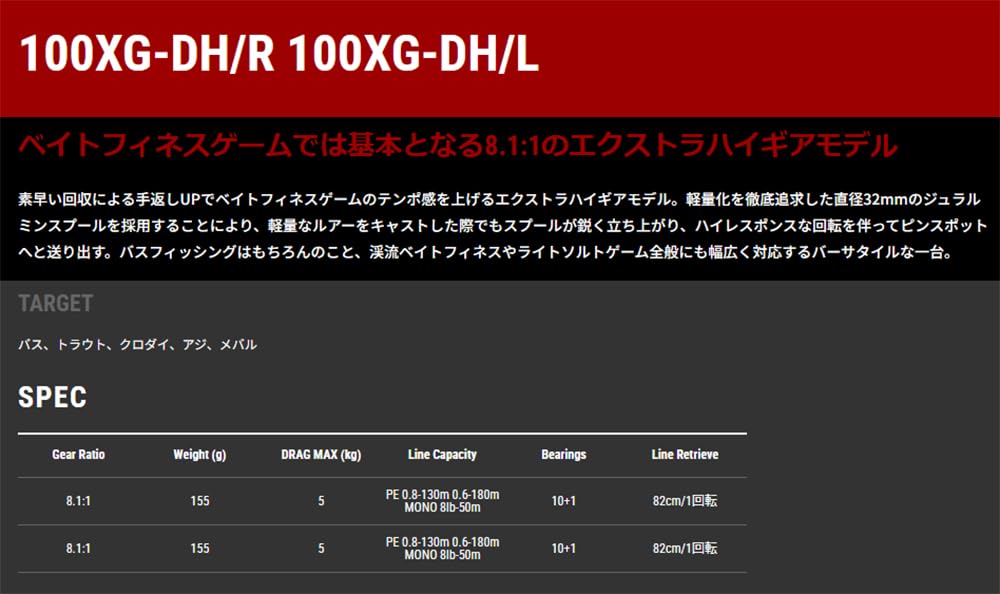 Tail Walk Cross Pier BF 100XG-DH/L