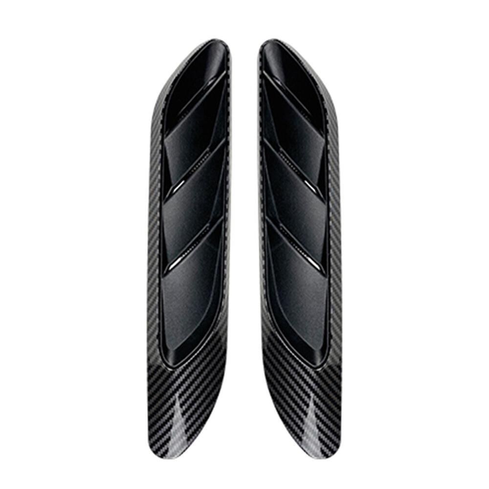 For Mercedes Benz C E Cla 2Pcs Sport Carbon Fiber Look Side Fender Air Vent Outlet Trim