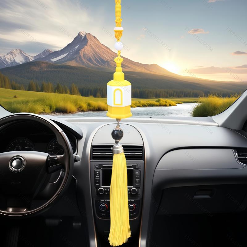 Islam Car Rear Mirror Hangers Ramadan Eid Muslim Car DéCor Hanging Charm Decor Interior Accessories