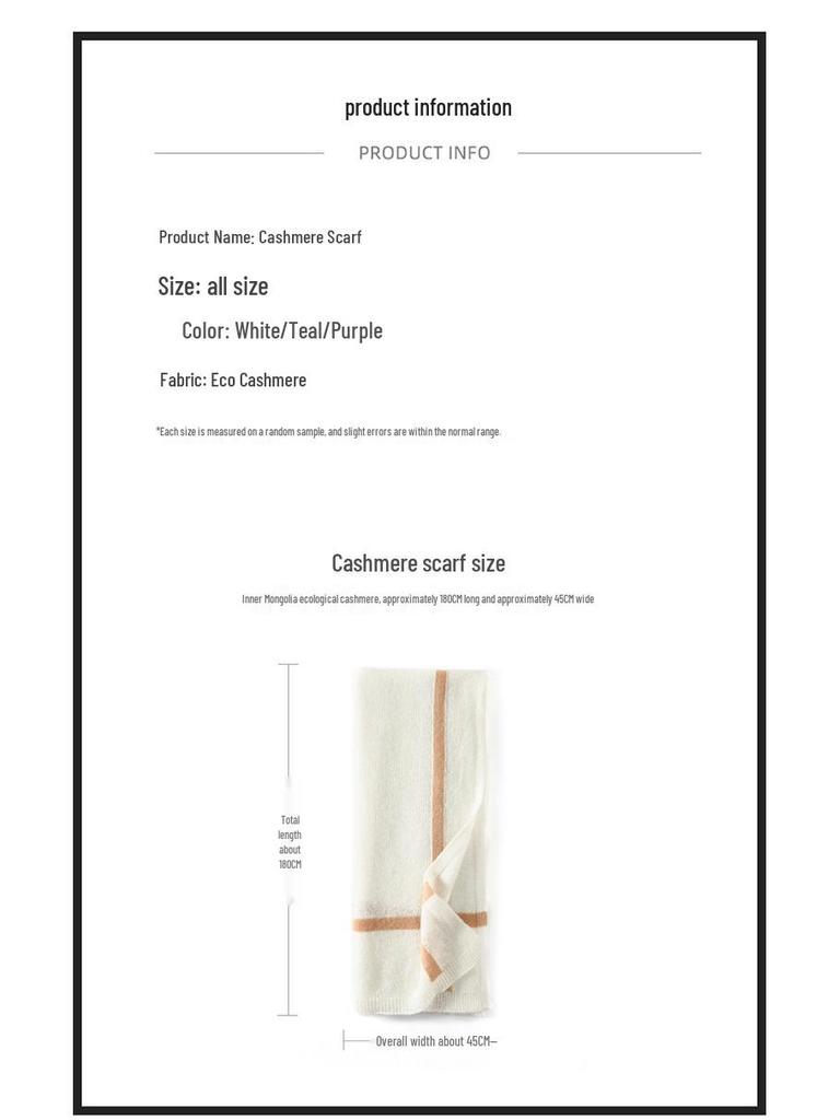 Color Block Cashmere Knit Scarf & Shawl: Warm, Versatile Neck Protection for Men & Women