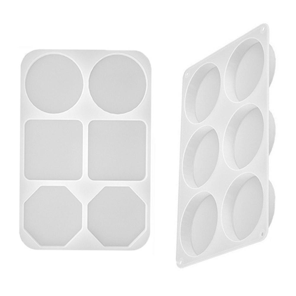 Einfach zu bedienende kreative Untersetzer Silikonform Runde handgemachte DIY Harzhandwerke Wiederverwendbare geometrische Epoxidharzform Herstellungszubehör